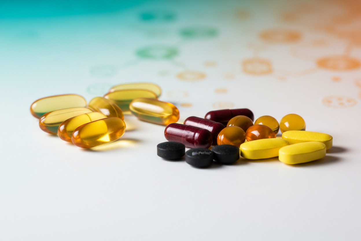 Australia's most comprehensive antioxidant protection system, combining TGA-certified vitamins with clinically researched polyphenols for broad-spectrum cellular defence. The Antioxidant Essentials Bundle features Zenutri C E B Optima (vitamin C 250mg, vitamin E 70mg, nicotinamide 125mg) and Zenutri CurcuNova (curcumin 100mg, resveratrol 150mg, BioPerine® 15mg, plus B-complex vitamins) delivering pharmaceutical-grade nutrients that protect cells from f