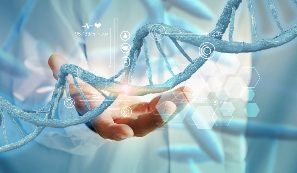 DNA Spin a hand holding it Zenutri Longevity