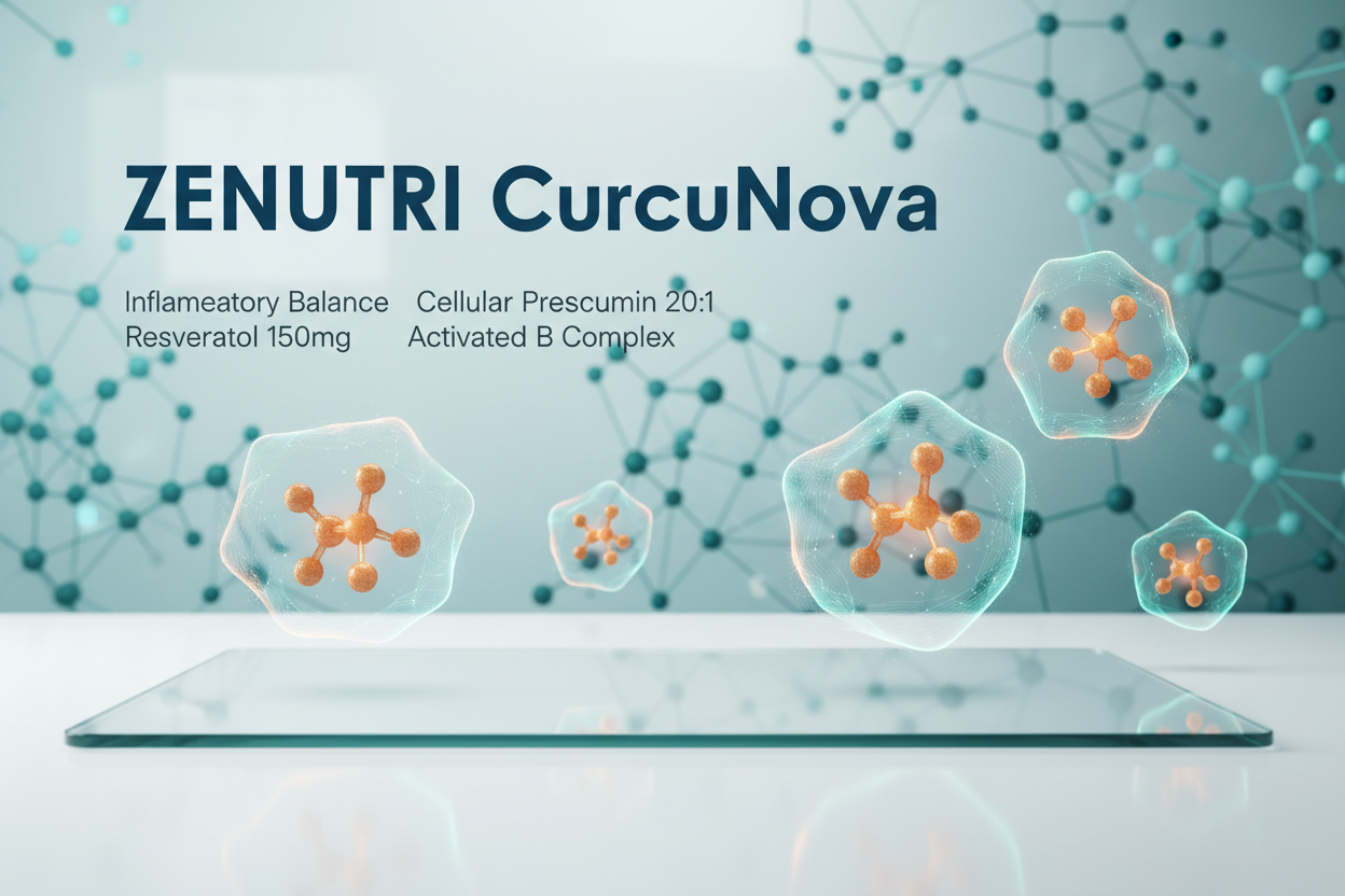 ZENUTRI CurcuNova – Curcumin - Resveratrol Complex for Inflammatory Balance and Cellular Protection