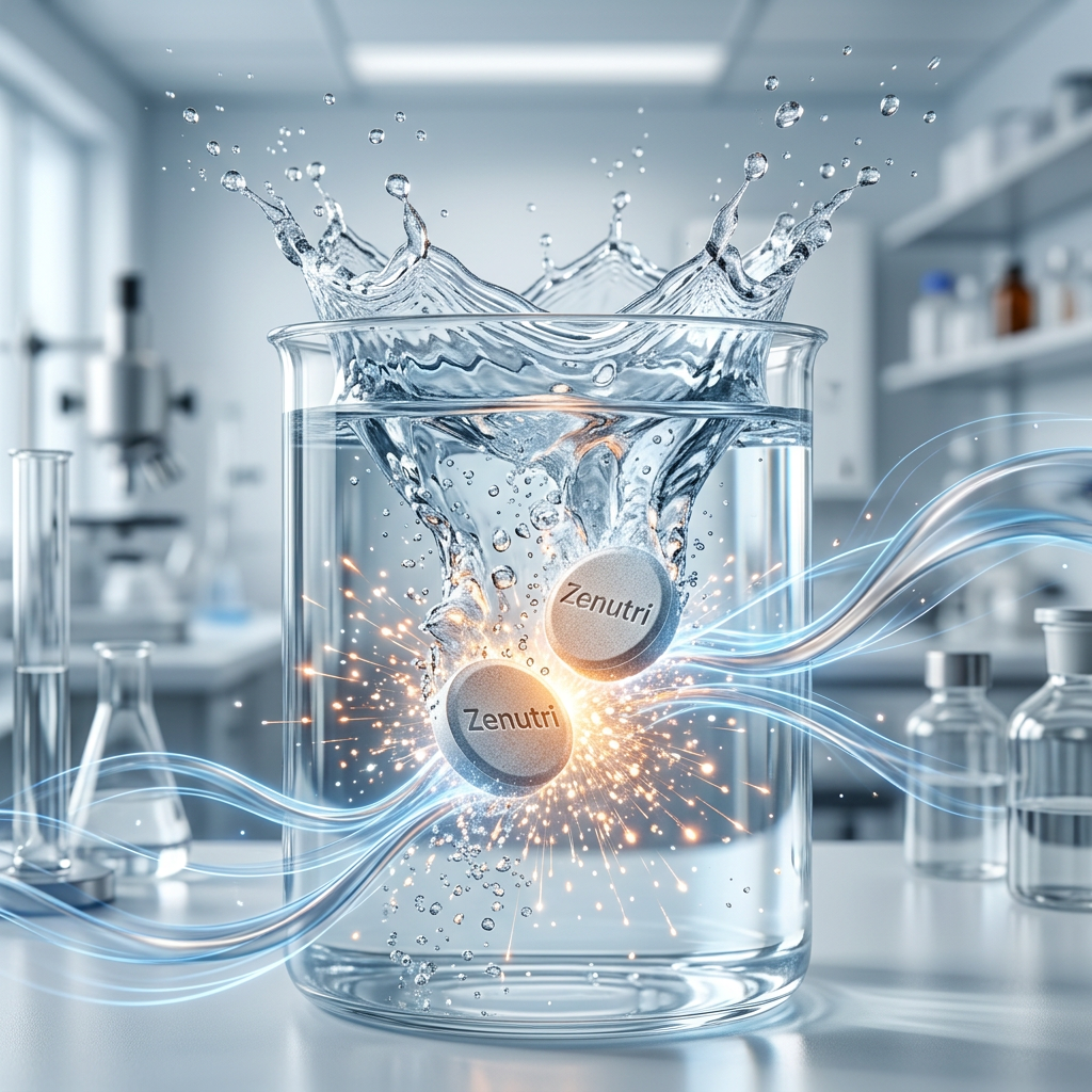 Zenutri Chromium Picolinate tablets releasing minerals for metabolic support — alternate view