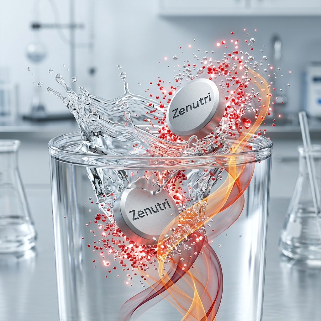 Zenutri Iron tablets releasing iron and vitamin C for improved absorption — alternate view