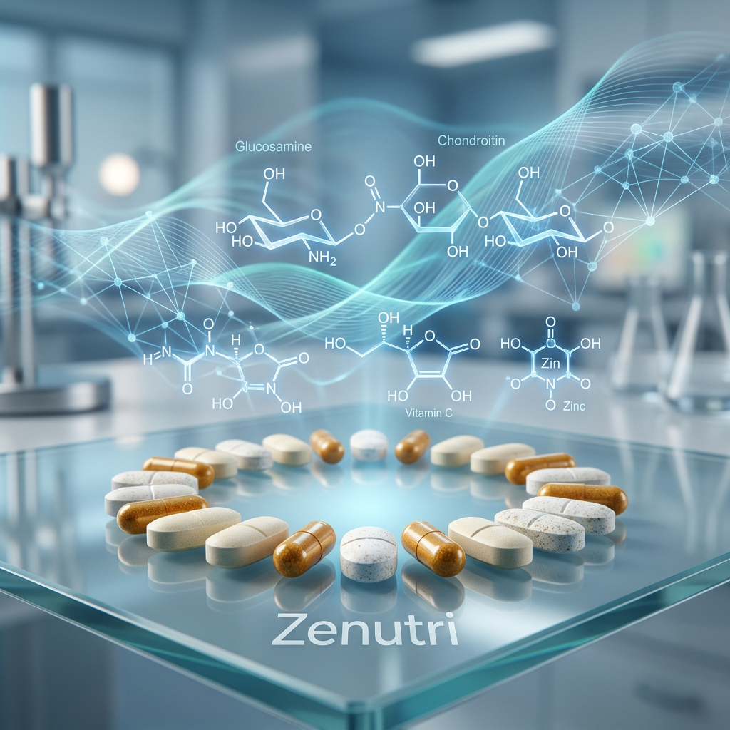 Zenutri Glucosamine Chondroitin tablets containing nutrients for cartilage and joint health