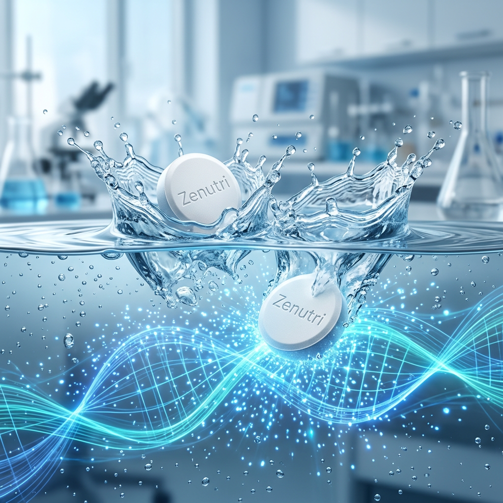 Zenutri Glucosamine Chondroitin tablets releasing nutrients for joint support — alternate view