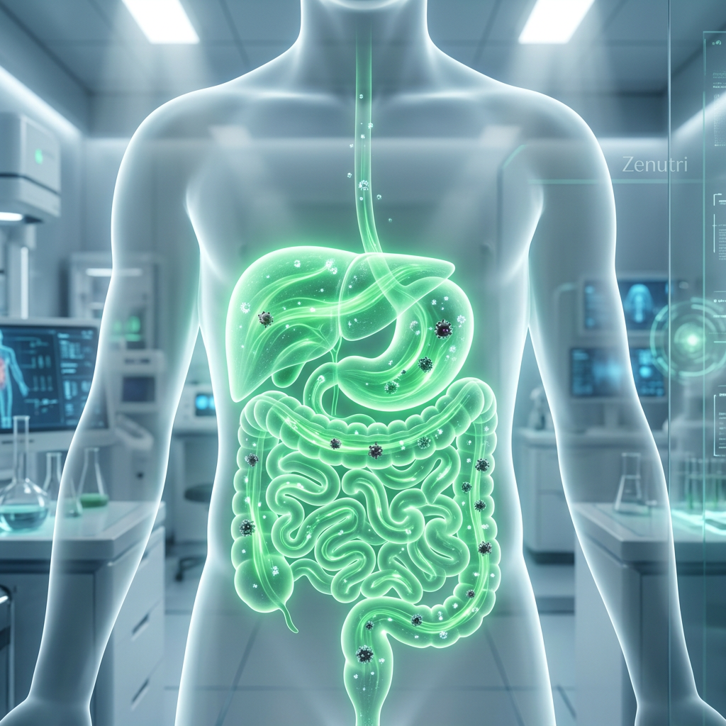Zenutri Liver Restore tablets supporting liver health digestion and detoxification