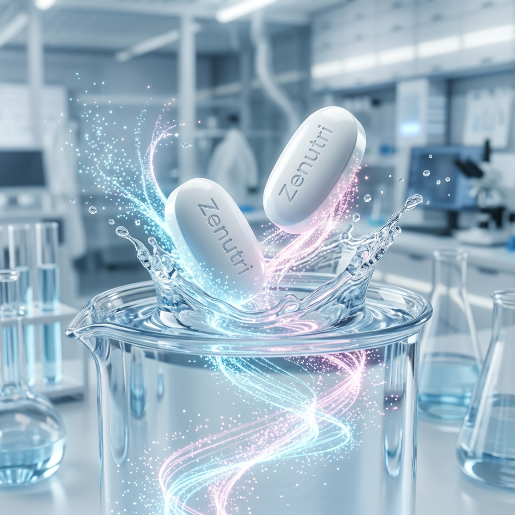 Zenutri Lysine tablets releasing amino acids for tissue repair and healing — alternate view