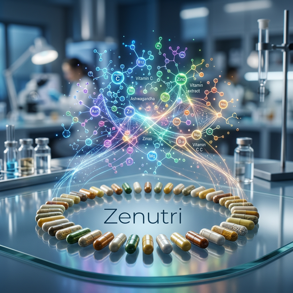 Zenutri Multivitamin for Him capsules containing vitamins minerals and herbal extracts