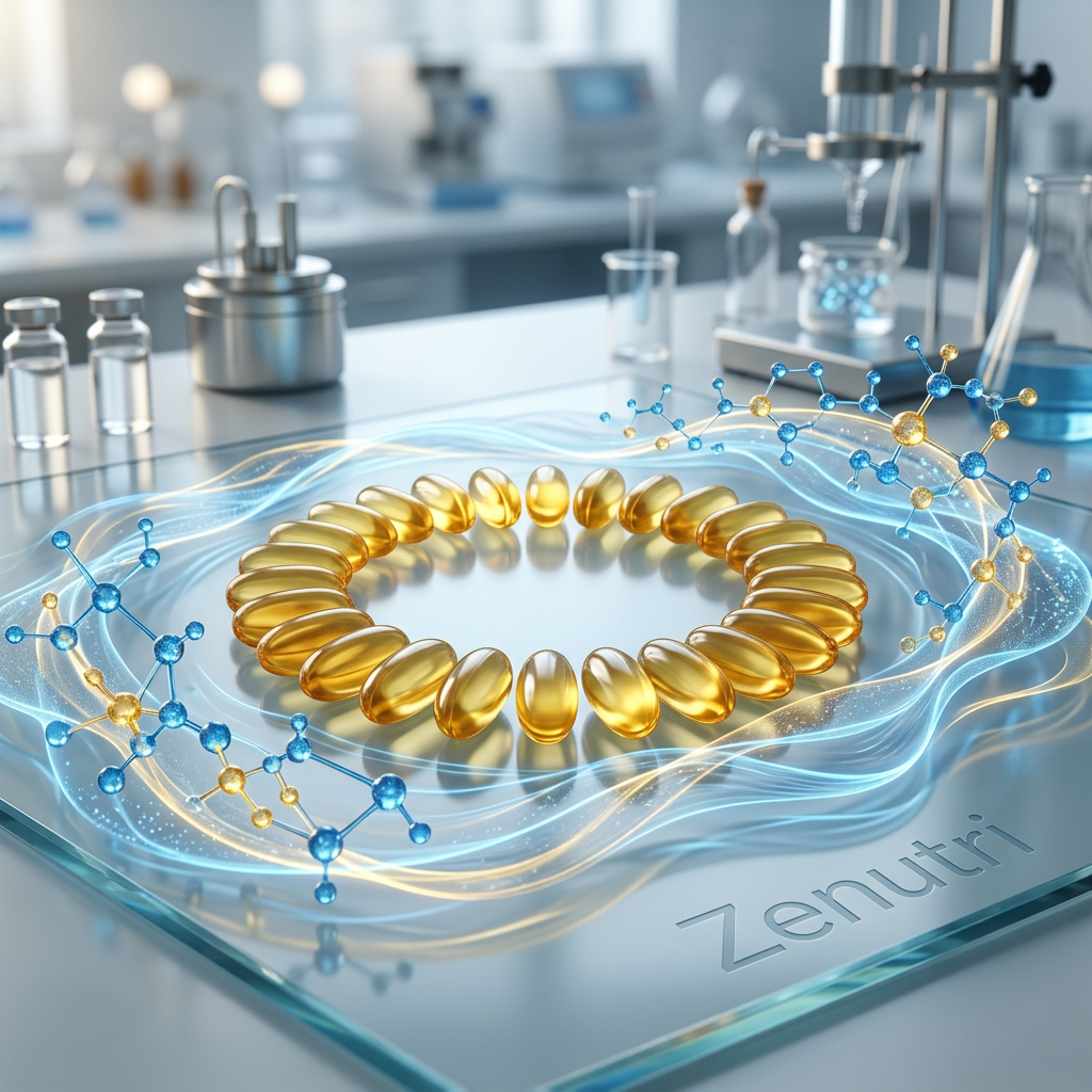 Zenutri Omega 3 capsules containing fish oil and omega 3 fatty acids