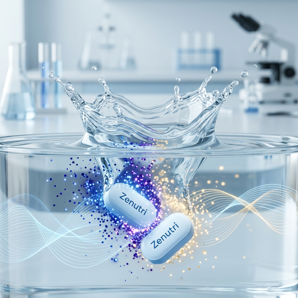 Zenutri Sleep tablets releasing calming ingredients for better sleep — alternate view