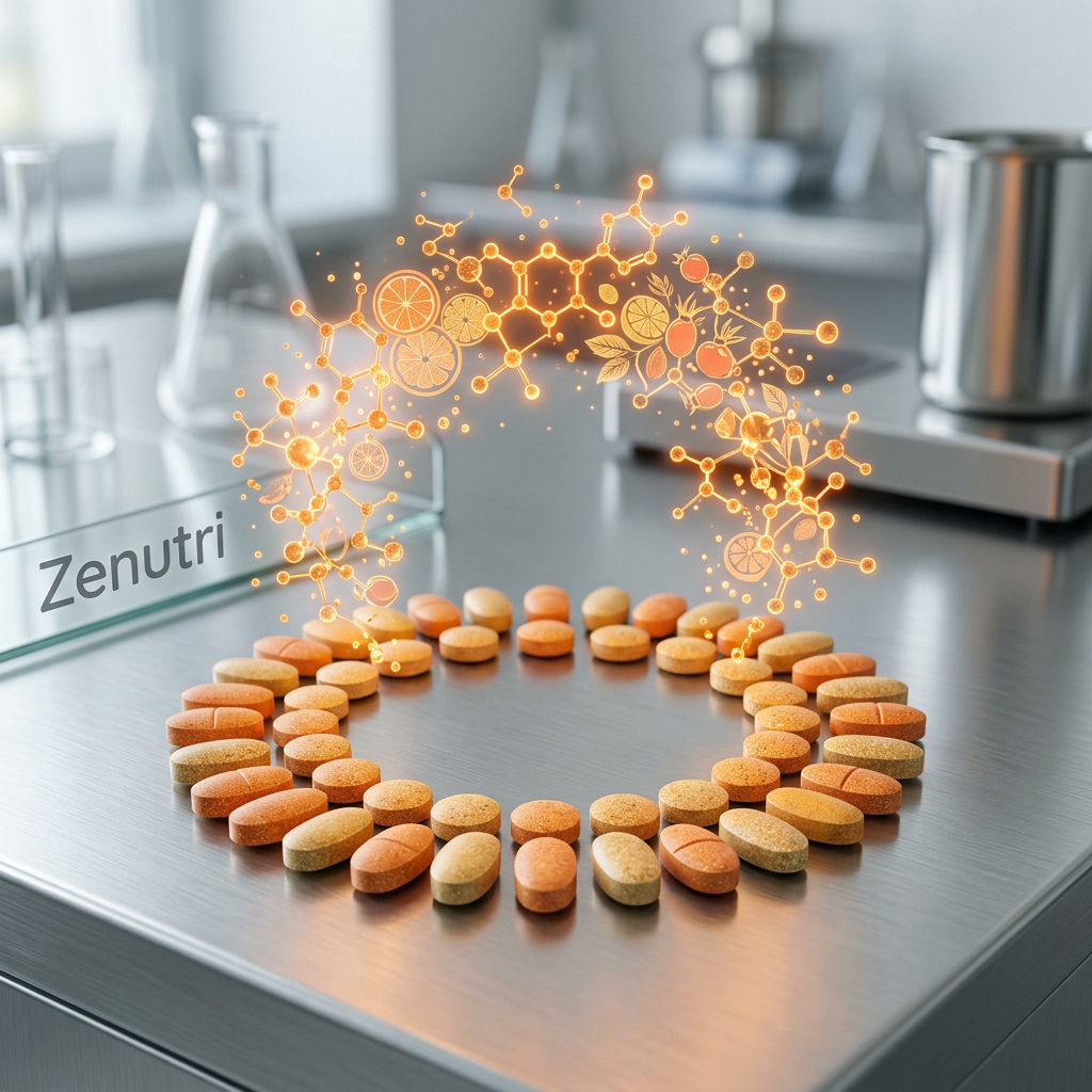 Zenutri Vitamin C tablets containing antioxidant compounds and plant extracts